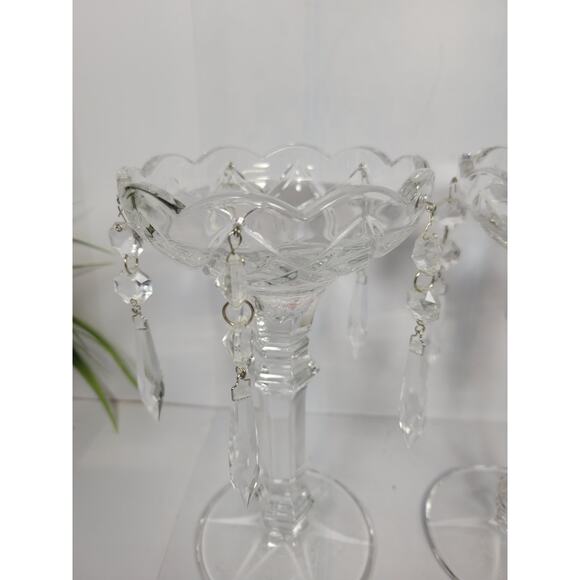 Vintage Czech Royal Galley Crystal Candle Holders Prisms, Single Candlestick - Picture 3 of 6